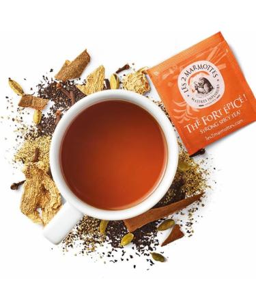 Les 2 Marmottes Strong Spicy Tea - Organic Chai Tea Cinnamon and Cardamom - Energizing and Gourmet - For the Morning - 30 Sa - Buy Online on GoSupps.com