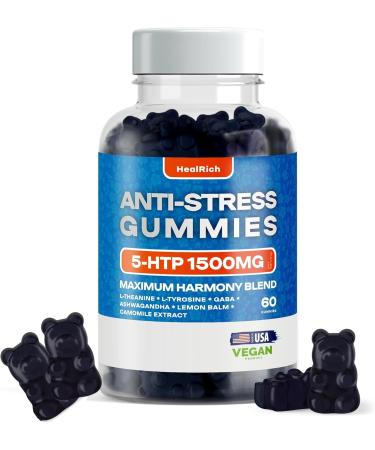 Serenity Gummies - Herbal Blend for Calmness and Cognitive Clarity - Vegan Formula for Adults - Made in USA