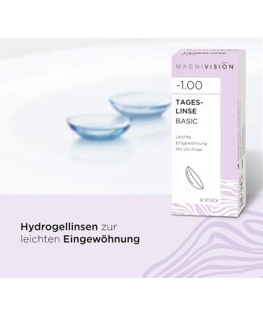 Buy Magnivision Daily Lenses -8 Pieces -4.00 Dpt Soft Hydrogel Contact Lenses with UV Filter Comfort Fit & Preservative-Free - Buy Online on GoSupps.com