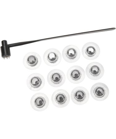 Stainless Steel Hair Needles Set | Plum Flower Skin Hammer with 12 Replacement Heads | TCM Vein Waste Needles for Hair Loss & Physiotherapy - Buy Online on GoSupps.com