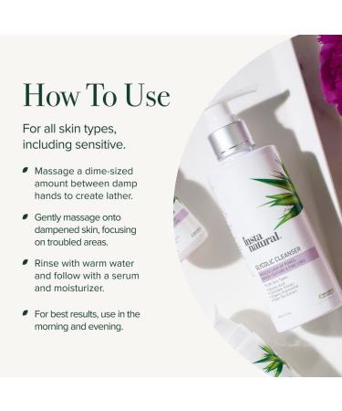 InstaNatural Glycolic Cleanser 6.7 fl oz - Exfoliating Face Wash for Radiant Skin - Buy Online on GoSupps.com