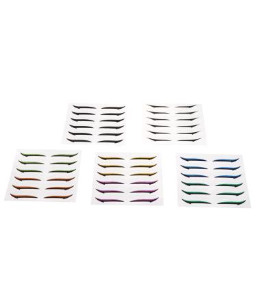 FOMIYES 36 Pairs Glitter Eyeliner Double Eyelid Stickers Eye Makeup Tools Eyeliner Decal Flash Applique Miss
