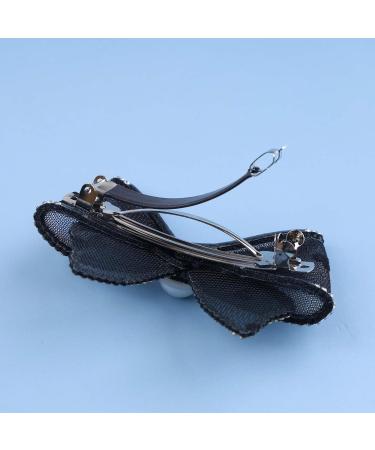Yheakne Boho Black Lace Hair Clip Cz Hair Clip Black Bowknot Hair Clip Cz Arch Head Clip Hair Accessories for Women and Girls - Buy Online on GoSupps.com