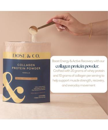 DOSE & CO. Collagen Protein Powder Vanilla 14.8 Oz Supports Muscle Recovery Healthier Hair Skin & Nails Type I & III Bovine Collagen for Women & Men Mixes Easily Non GMO & Gluten Free - Buy Online on GoSupps.com