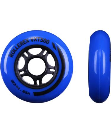 Rollerex VXT500 Inline Skate Wheels (2-Pack) Deep Sea Blue 76mm - Bearings & Spacers Included - Ideal for Hockey Roller Blades & RipStik - Buy Online on GoSupps.com