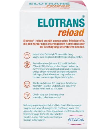 Elotrans Reload Double Pack - Isotonic Electrolyte & Glucose Powder (2 x 15 Bags) | Electrolyte & Water Loss Compensation - International Shipping - Buy Online on GoSupps.com