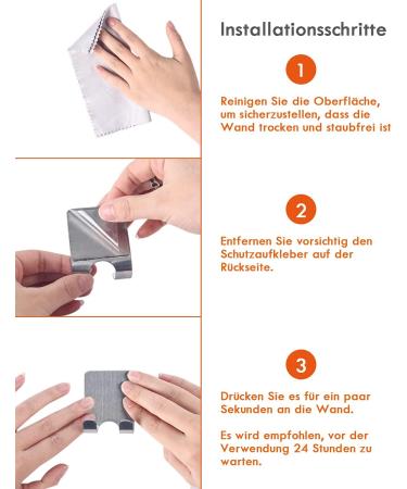 Gorffy Razor Holder Shower - 6-Piece Stainless Steel Multi-Purpose Waterproof Hooks | Self-Adhesive Bathroom Organizer - Buy Online on GoSupps.com
