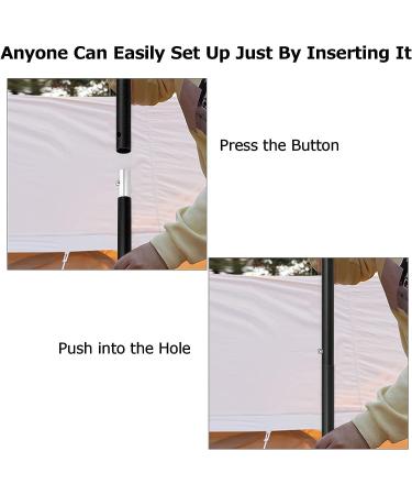 Adjustable Aluminum Tent Poles - 60 inches - Set of 2 - Black - Ideal for Camping Tarps - Buy Online on GoSupps.com