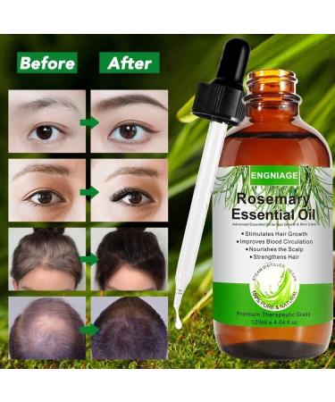 Rosemary Essential Oil for Hair Growth & Beauty - 4.04 fl oz + Scalp Massager Comb - Buy Online on GoSupps.com