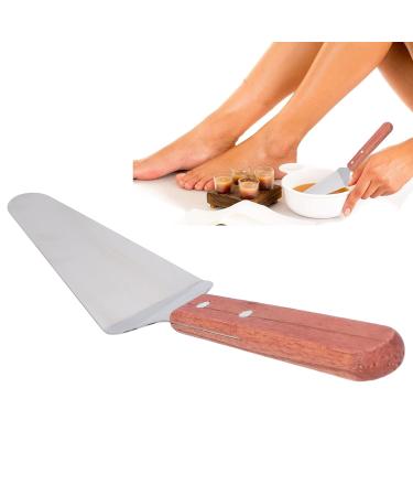 Stainless Steel Wax Spatula - Long Wooden Handle for Safe Mixing & Stirring | Perfect for Wax Growth - Buy Online on GoSupps.com