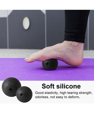 2 Pieces Fascia Massage Balls Set (8cm & 10cm) - Black Lacrosse Balls for Fascia Training & Pain Relief - Perfect for Muscle Recovery - Buy Online on GoSupps.com