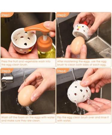 Facesunny Freshest Egg Brush Cleaner Egg Cleaner for Freshers Eggs Egg Washer for Fresh Eggs Cleaning Tools for Egg Washer Easy Install Yellow - Buy Online on GoSupps.com