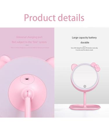 1PC Makeup Mirror with Light Vanity Mirror Rechargeable Touch Sensor LED Cosmetic Mirror for Travel Bedroom. - Buy Online on GoSupps.com