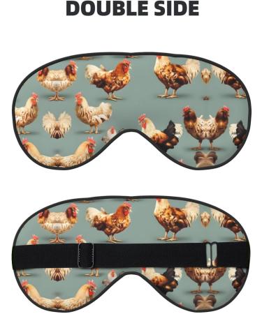 Chicken Prints Unisex Sleep Mask - Double-Sided Eye Mask for Sound Sleep & Skin Care | International Shipping Available - Buy Online on GoSupps.com