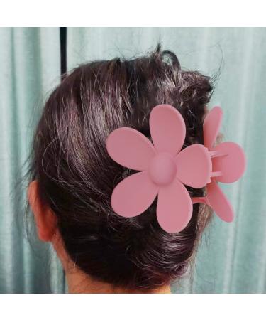 Non Slip Matte Flower Hair Clips - Set of 8 Large Daisy Hair Claw Clips for Thick Hair - Cute Hair Accessories for Women and Girls in 8 Colors - Buy Online on GoSupps.com