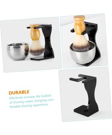 Angoily 4-Piece Razor Set for Men - Premium Beard & Shaving Brushes - Perfect Gift for Husband - Stainless Steel Delivery Bracket - Buy Online on GoSupps.com