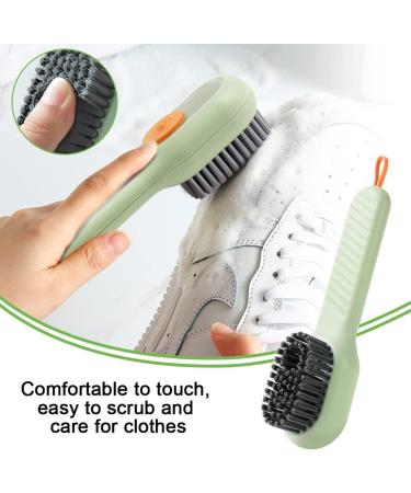 Flintronic Shoe Brushes with Soap Dispenser Automatic Liquid Adding Household Cleaning Tool Washing Brush for Clothes Shoes Easy Scrubbing Of Large Areas(Green Contain 1 Hook) 1 Pcs - Buy Online on GoSupps.com