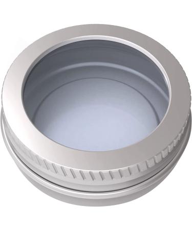 2 Ounce Aluminum Tin Jar 60ml - 20 Pcs Refillable Clear Top Screw Lid Round Container for Cosmetic Lip Balm Cream - Buy Online on GoSupps.com