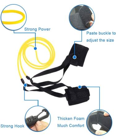 Adjustable Swim Training Resistance Belt - Safety Rope & Latex Tubes - Enhance Your Swimming Skills - Buy Online on GoSupps.com