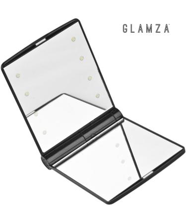 Glamza LED Light Foldable Makeup Vanity Mirror - Portable and Illuminated for Beauty on the Go - Buy Online on GoSupps.com