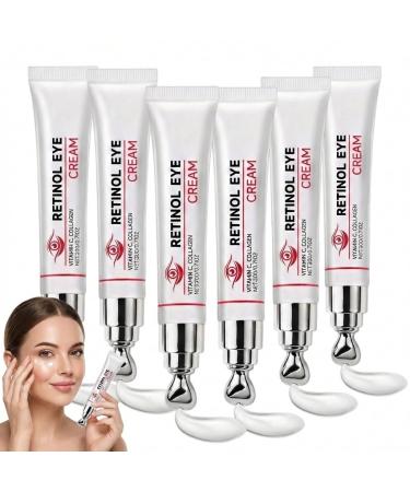 Lot de 6 cr mes contour des yeux au r tinol contre les cernes et les rides cr me contour des yeux la vitamine C s rum raffermissant pour les yeux cr me de nuit anti- ge s rum de collag ne pour 6 pi ces.