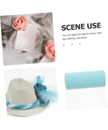 STOBOK 1 roll Supply Decorative Home Party Ribbon Wrapping Skirt Tulle Decor of Wedding Polyester DIY 2200X15cm White - Buy Online on GoSupps.com