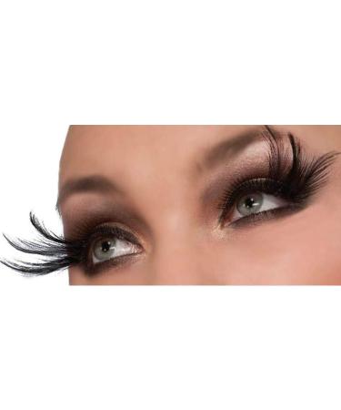 Dorisue Halloween Feather Eyelashes - Cat Eyes Black Tail Lashes for Witch Makeup, Cosplay, and Theatre - Hand-made Luxury Fashion False Lashes - Buy Online on GoSupps.com