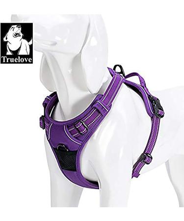 TrueLove TLH5651 Reflective No-Pull Dog Harness for Big Dogs - Purple M - Buy Online on GoSupps.com