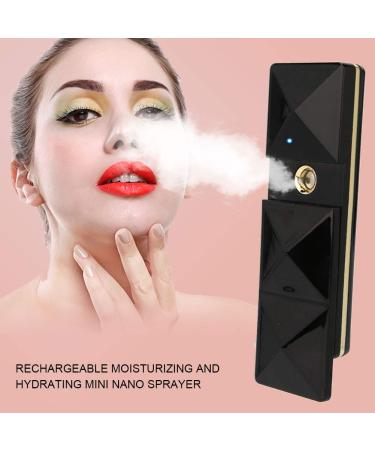 Nano Facial Mister Sprayer USB Rechargeable - Portable Handy Mist Spray for Face Hydration and Atomization - Mini Beauty Device in Black - Buy Online on GoSupps.com