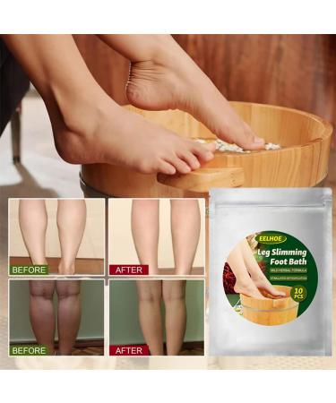 Lymphatic Drainage Ginger Foot Soak - Leg Slimming & Detox Care - Natural Mugwort Herb - Spa Relaxation for Men & Women - 1PACK-10pcs - Buy Online on GoSupps.com