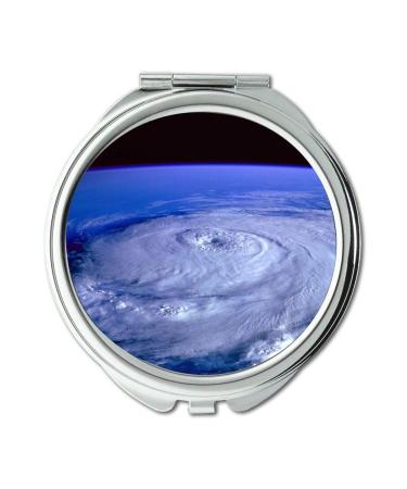 YENDOSTEEN Mirror earth round makeup mirror Hurricane Earth Satellite Tracking Satellite Image makeup mirrors pocket mirror portable mirror
