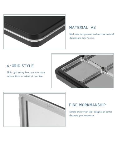 Minkissy Empty Magnetic Eyeshadow Palette - 6 Pan Lipstick Storage & DIY Pigment Tray Holder Case - Black 11x7.4cm - Buy Online on GoSupps.com