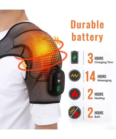 Buy Cordless Electric Shoulder Heating Pad Massager | Heated Wraps for Pain Relief | International Shipping - Buy Online on GoSupps.com