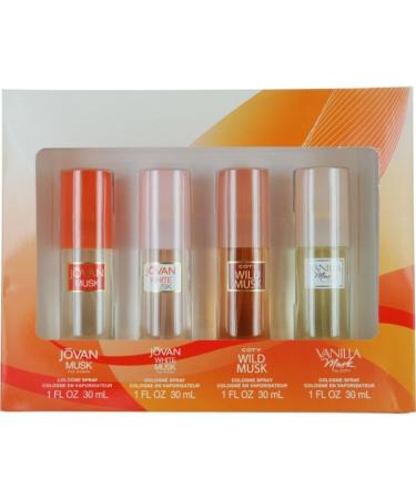 COTY Omni Collection Women Jovan Musk + White Musk + Wild Musk + Vanilla Musk 4 Fl Oz (Pack of 1)