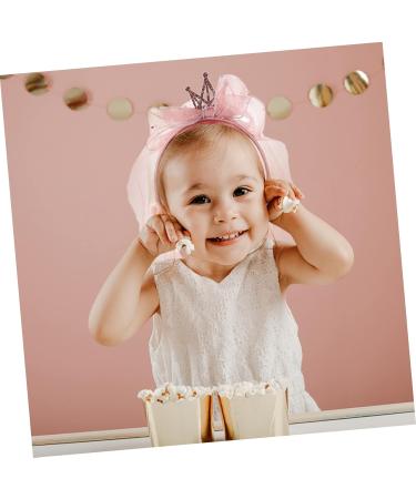 minkissy Headband Hair Wreath Princess Mesh Princess Crown Bow Veil Hair Bobbles Birthday For Girls Veil Princess Hairpiece Fabric Pink Sequins Crown 47x12cm Pink - Buy Online on GoSupps.com