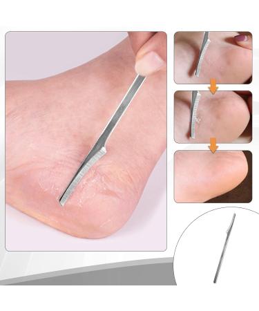 Stainless Steel Hornhaut Hobel Foot Scraper Set - Corn al Remover & Pedicure Tools with 10 Replacement Blades for Effective Hard Skin & Heel Care - Buy Online on GoSupps.com