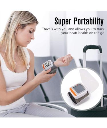 LotFancy Wrist Blood Pressure Monitor with Adjustable Cuff | 2 Users | 180 Reading Memory | Automatic Digital BP Monitor with Irregular Heartbeat Detector - Buy Online on GoSupps.com