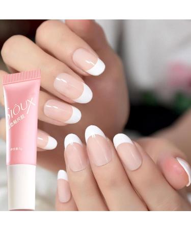 Solid Nail Glue - Solid Nail Gel | 10ml Press On Nail Glue | Long Lasting Strong Adhesive Non-Stick Hand Nail Extension Gel | Nail Buffer and Shine | Fake Acrylic Nails Extension Glue - Buy Online on GoSupps.com