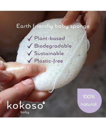 Kokoso Baby Natural Sponge - Super Soft Bath and Face Sponge for Newborns - Buy Online on GoSupps.com