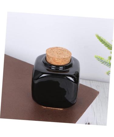 Mikinona Powder Bottle Jar Clear Ceramic Bottle Nail Art Ceramic Cup Liquid Powder Container Manicure Dishes Pill Container Bottle Ceramic Mug Practical Empty Bottle Wooden Bamboo - Buy Online on GoSupps.com
