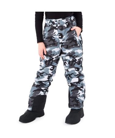 Sportneer Kids Snow Pants Boys Girls Winter Youth Kids Waterproof Ski Pants 18-20 Camo 1
