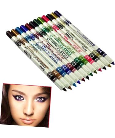 WOONEKY 2pcs 12 Lip Eyeliner Pencil Eyeliner Sharpener Eye Liner Pencils Glitter Eyeliner Pencil Eye Shadow - Buy Online on GoSupps.com
