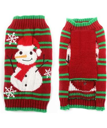 XXS Snowman Dog Costume - Cozy Cotton Sweater for Christmas | Stylish Winter Coat & Holiday Party Gift - Buy Online on GoSupps.com