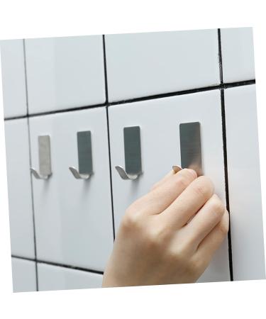 Alipis 24pcs Hook up Metal Clothing Rack Towel Hook Metal Hanger Keys Adhesive Hooks Picture Sticky Hook 3.2X1.5CM Silver - Buy Online on GoSupps.com