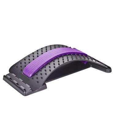 Backer Backer Massage device Fitness-Gym Equipment for Home Stretch Equipment Lumbar support relaxation column Back pain relief chiroprage back extensor (size: acupuncture purple