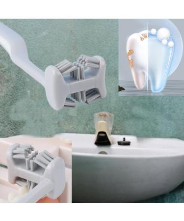 6-Page Round Super Soft Toothbrush - Deep Cleaning & Portable 4 Pieces for Adults & Kids - Gray - Sensory Joy Dental Care - Buy Online on GoSupps.com