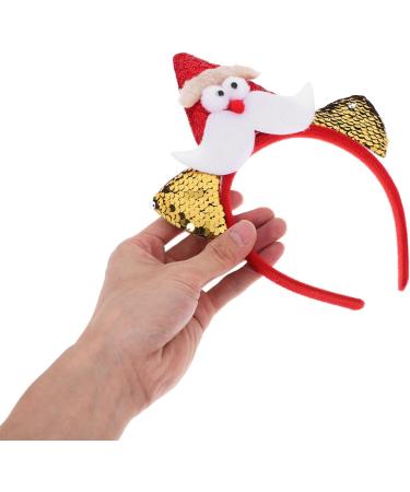 WOFASHPURET Christmas Headband Sequin Santa Claus Headband Christmas Party Costume Headbands Novelty Ear Hair Hoop Holiday Party Favor - Buy Online on GoSupps.com