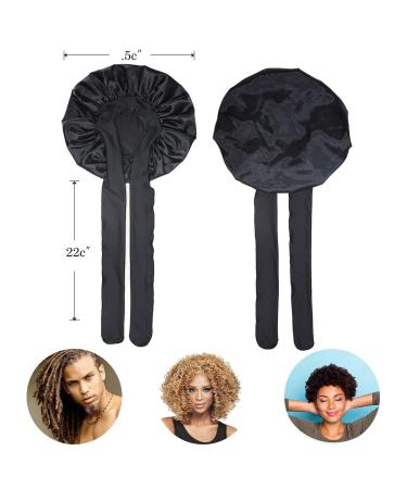 Queen Satin Silk Hair Bonnet for Curly Hair | Light Blue Sleeping Cap for Women - Buy Online on GoSupps.com