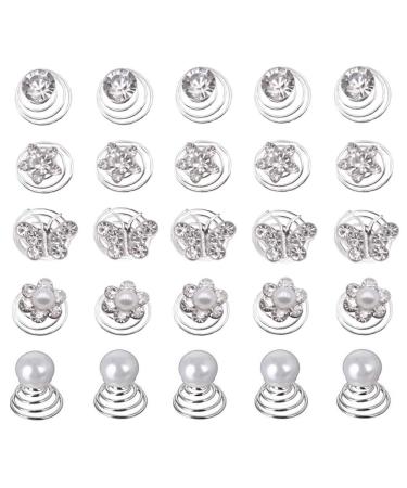 60 Pieces Wedding Hair Spirals - Rhinestone & Pearl Accessories for Bridal DIY Styles - Buy Online on GoSupps.com