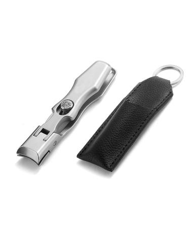 Sherum Nail Clippers Nail Clippers Set Large Opening Nail Clippers for Thick Nails Ultra Sharp Stainless Nail Clipper with Catcher (Silver-A)